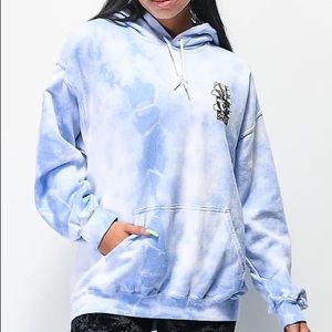 Obey Give Peace A Chance Blue Tie Dye Hoodie
